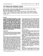 The Ribosomal Database project