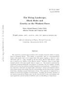 The String Landscape, Black Holes and Gravity as the Weakest Force