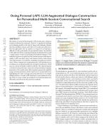 Doing Personal LAPS: LLM-Augmented Dialogue Construction for Personalized Multi-Session Conversational Search