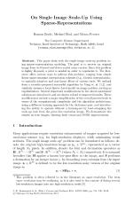 On Single Image Scale-Up Using Sparse-Representations
