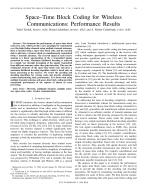 Space-Time Block Coding for Wireless Communications: Performance Results