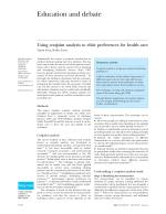 Using conjoint analysis to elicit preferences for health care