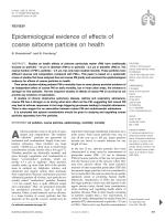 Epidemiological evidence of effects of coarse airborne particles on health