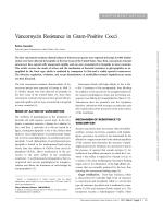 Vancomycin Resistance in Gram-Positive Cocci