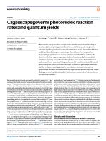Cage escape governs photoredox reaction rates and quantum yields