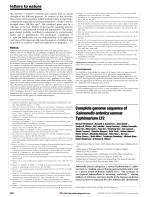 Complete genome sequence of Salmonella enterica serovar Typhimurium LT2