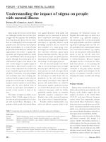 Understanding the impact of stigma on people with mental illness