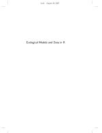 Ecological Models and Data in R