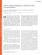 Lithium induces autophagy by inhibiting inositol monophosphatase