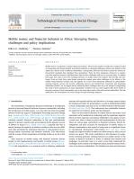 Mobile money and financial inclusion in Africa: Emerging themes, challenges and policy implications