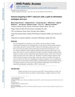 Immune targeting of HIV-1 reservoir cells: a path to elimination strategies and cure