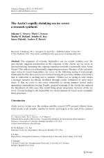 The Arctic’s rapidly shrinking sea ice cover: a research synthesis