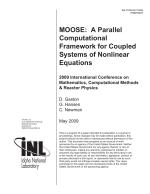 MOOSE: A Parallel Computational Framework for Coupled Systems of Nonlinear Equations