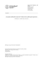 Are people conditionally cooperative? Evidence from a public goods experiment