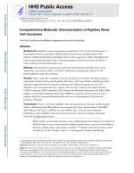 Comprehensive Molecular Characterization of Papillary Renal Cell Carcinoma