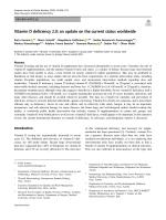 Vitamin D deficiency 2.0: an update on the current status worldwide