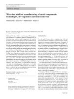 Wire-feed additive manufacturing of metal components: technologies, developments and future interests
