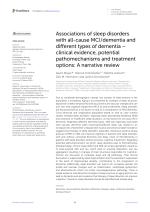 Associations of sleep disorders with all-cause MCI/dementia and different types of dementia – clinical evidence, potential pathomechanisms and treatment options: A narrative review