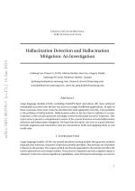 Hallucination Detection and Hallucination Mitigation: An Investigation
