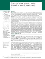 Second consensus statement on the diagnosis of multiple system atrophy