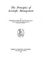 The Principles of Scientific Management