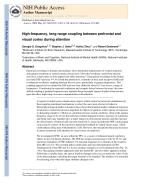 High-frequency, long-range coupling between prefrontal and visual cortex during attention