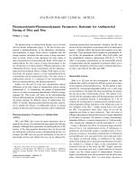 Pharmacokinetic/Pharmacodynamic Parameters: Rationale for Antibacterial Dosing of Mice and Men