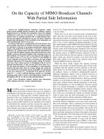 On the Capacity of MIMO Broadcast Channels With Partial Side Information
