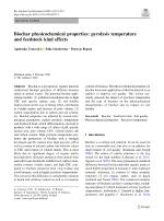 Biochar physicochemical properties: pyrolysis temperature and feedstock kind effects