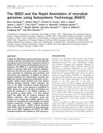 The SEED and the Rapid Annotation of microbial genomes using Subsystems Technology (RAST)
