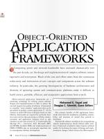 OBJECT-ORIENTED APPLICATION FRAMEWORKS