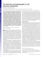 The diversity and biogeography of soil bacterial communities