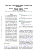 Evidence-Driven Retrieval Augmented Response Generation for Online Misinformation