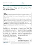Newcastle-Ottawa Scale: comparing reviewers’ to authors’ assessments