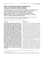 CDD: a conserved domain database for interactive domain family analysis