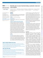 Mortality due to cancer treatment delay: systematic review and meta-analysis