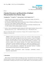 Chemical Structures and Bioactivities of Sulfated Polysaccharides from Marine Algae