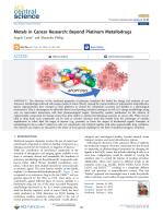 Metals in Cancer Research: Beyond Platinum Metallodrugs