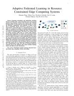 Adaptive Federated Learning in Resource Constrained Edge Computing Systems
