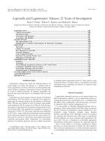 Legionella and Legionnaires’ Disease: 25 Years of Investigation
