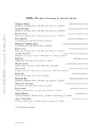 MLlib: Machine Learning in Apache Spark