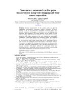 Non-contact, automated cardiac pulse measurements using video imaging and blind source separation.