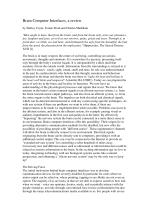 Brain Computer Interfaces, a review