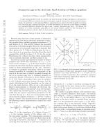 Asymmetry gap in the electronic band structure of bilayer graphene