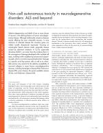 Non-cell autonomous toxicity in neurodegenerative disorders: ALS and beyond