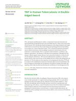 TNF in Human Tuberculosis: A Double-Edged Sword