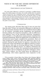 WHICH IS THE FAIR SEX? GENDER DIFFERENCES IN ALTRUISM