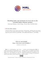 Modeling holes and inclusions by level sets in the extended finite-element method