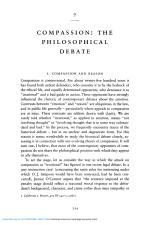 COMPASSION: THE PHILOSOPHICAL DEBATE