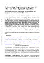 Understanding the performance gap between online and offline alignment algorithms
